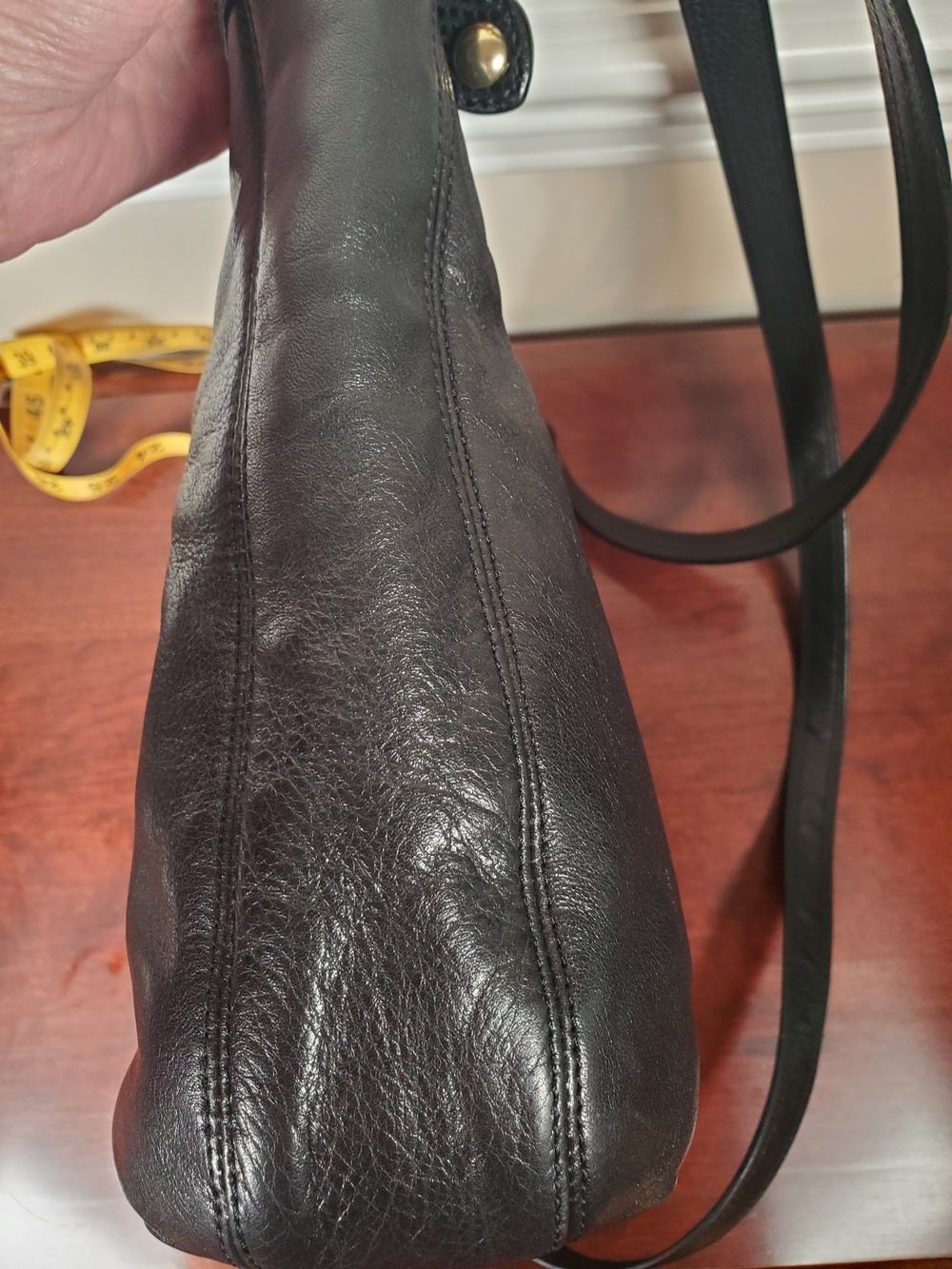 Coach - Ashley - Leather - Hippie Crossbody / Shoulder Bag - Black - F20114 - Picture 11 of 17